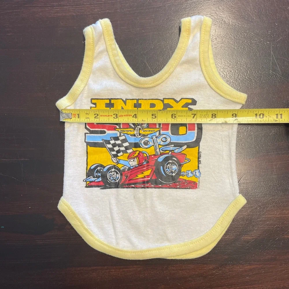 Vintage 1984 Indy 500 Indianapolis Motor Speedway Baby Tank Top White - Picture 4 of 5